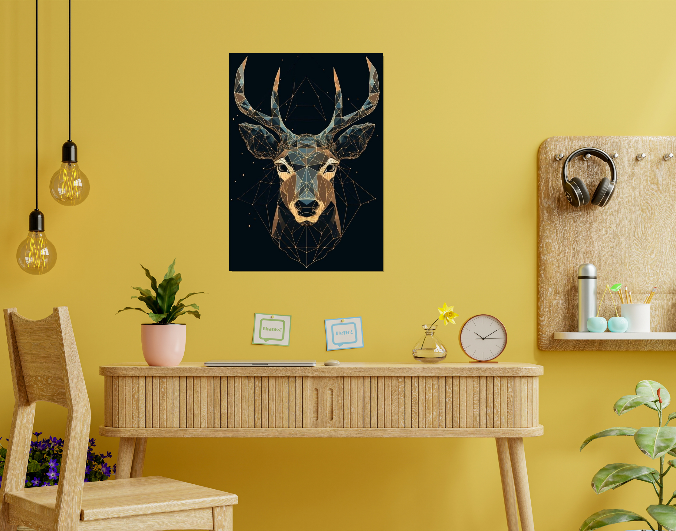 "Buck or Doe- Galaxy Version"- Shiny & Sturdy Metallic Poster  Art That Pops & Sticks