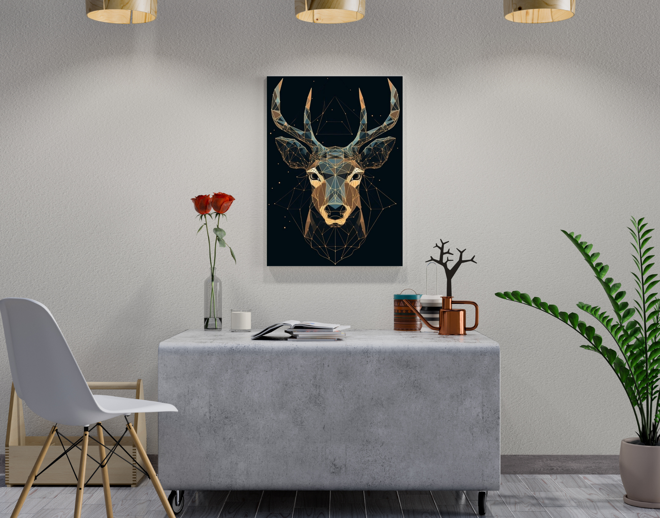 "Buck or Doe- Galaxy Version"- Shiny & Sturdy Metallic Poster  Art That Pops & Sticks