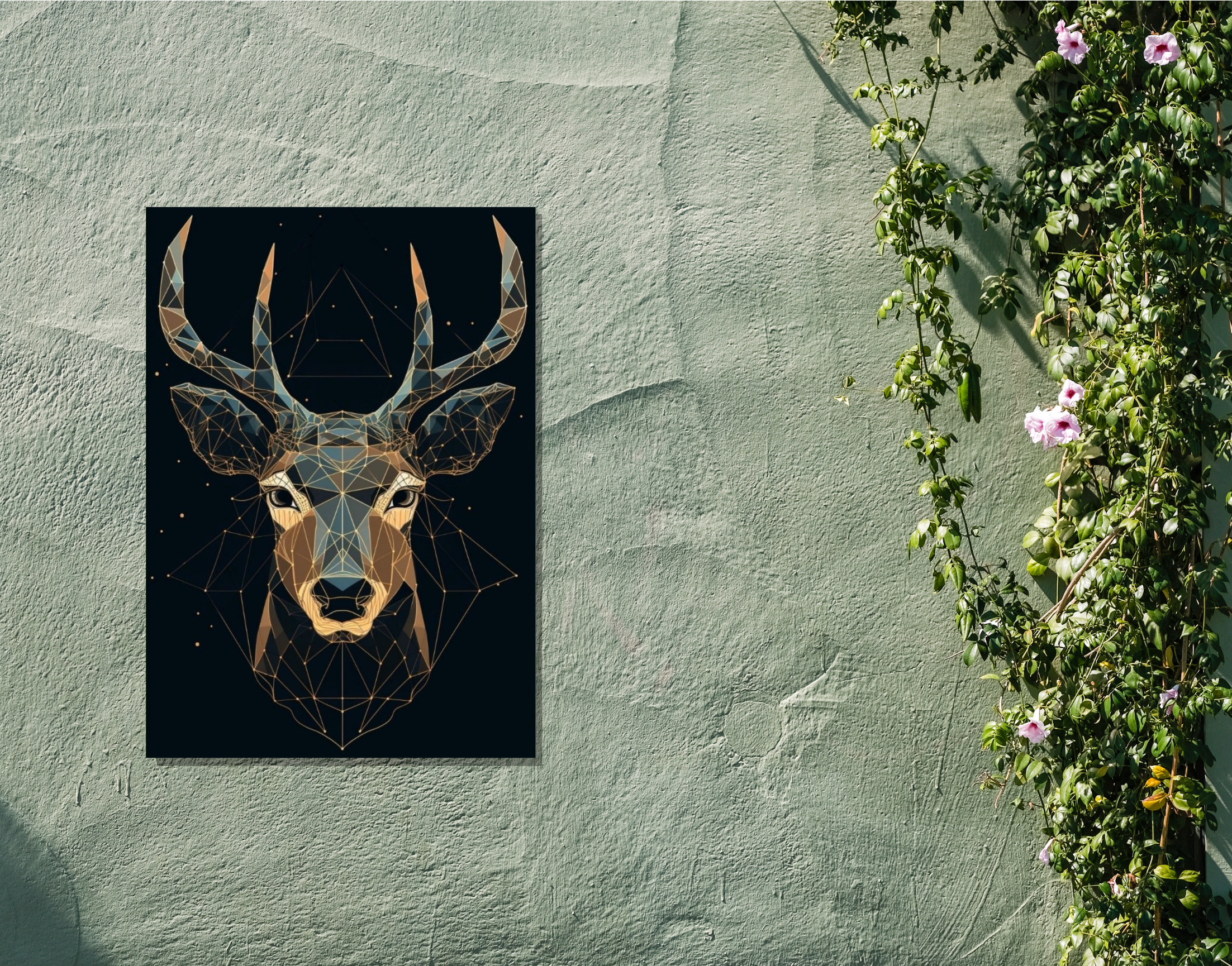 "Buck or Doe- Galaxy Version"- Shiny & Sturdy Metallic Poster  Art That Pops & Sticks