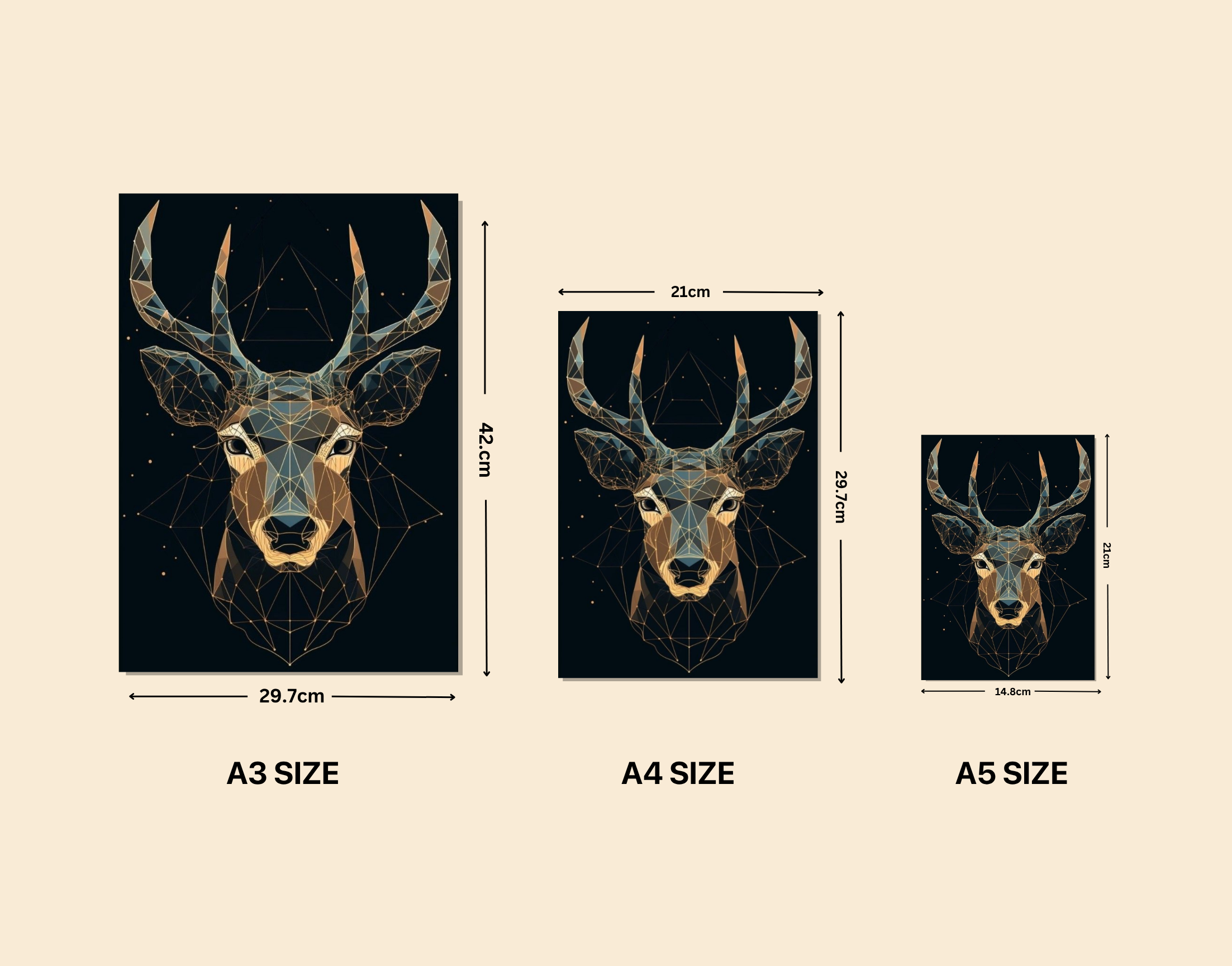 "Buck or Doe- Galaxy Version"- Shiny & Sturdy Metallic Poster  Art That Pops & Sticks