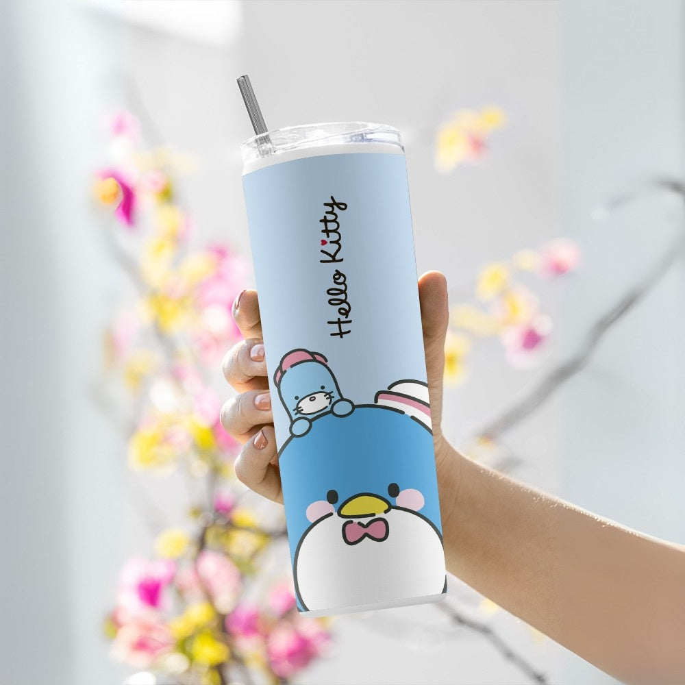 "Hello Kitty: Cute Tuxedo Sam Chip (Sanrio)" Tumbler with Metal Straw