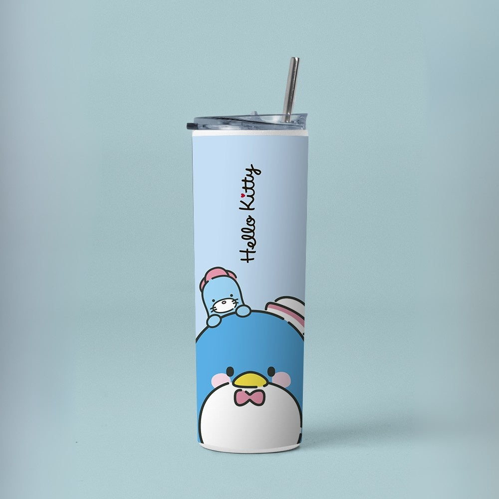 "Hello Kitty: Cute Tuxedo Sam Chip (Sanrio)" Tumbler with Metal Straw