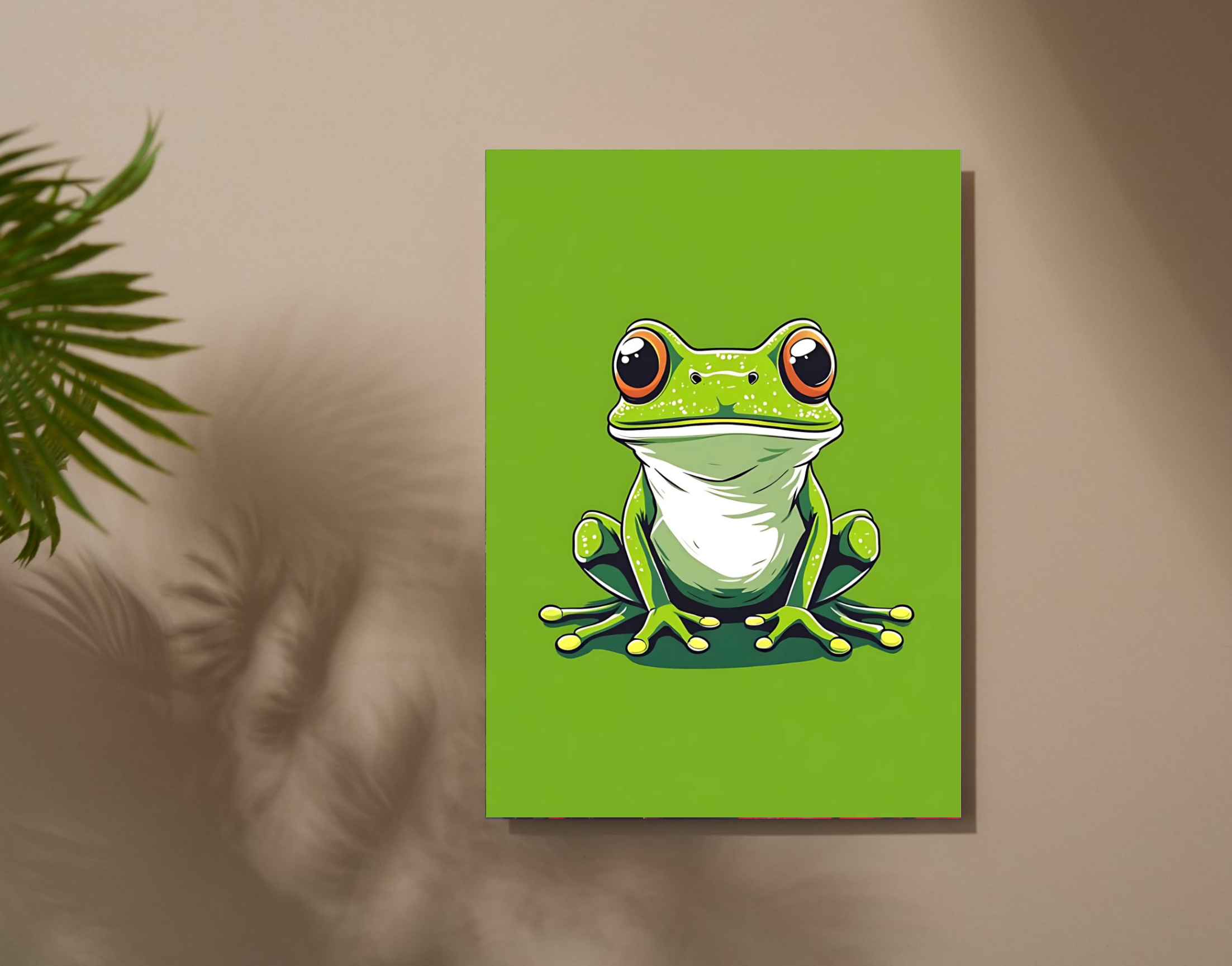"Frog In The Hop"- Shiny & Sturdy Metallic Poster  Art That Pops & Sticks