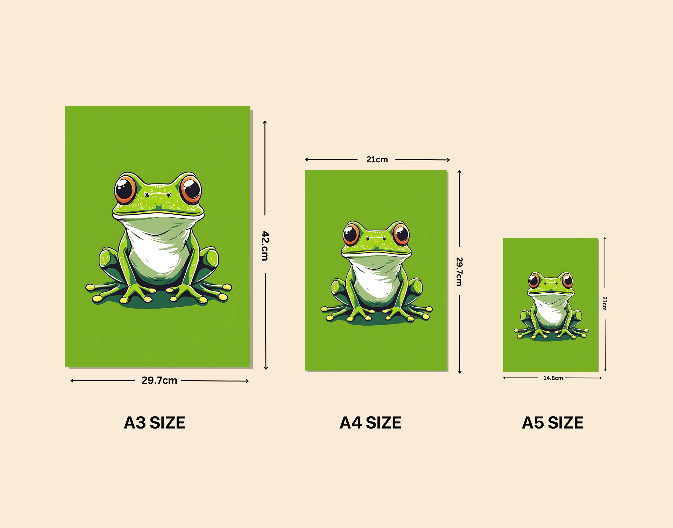 "Frog In The Hop"- Shiny & Sturdy Metallic Poster  Art That Pops & Sticks