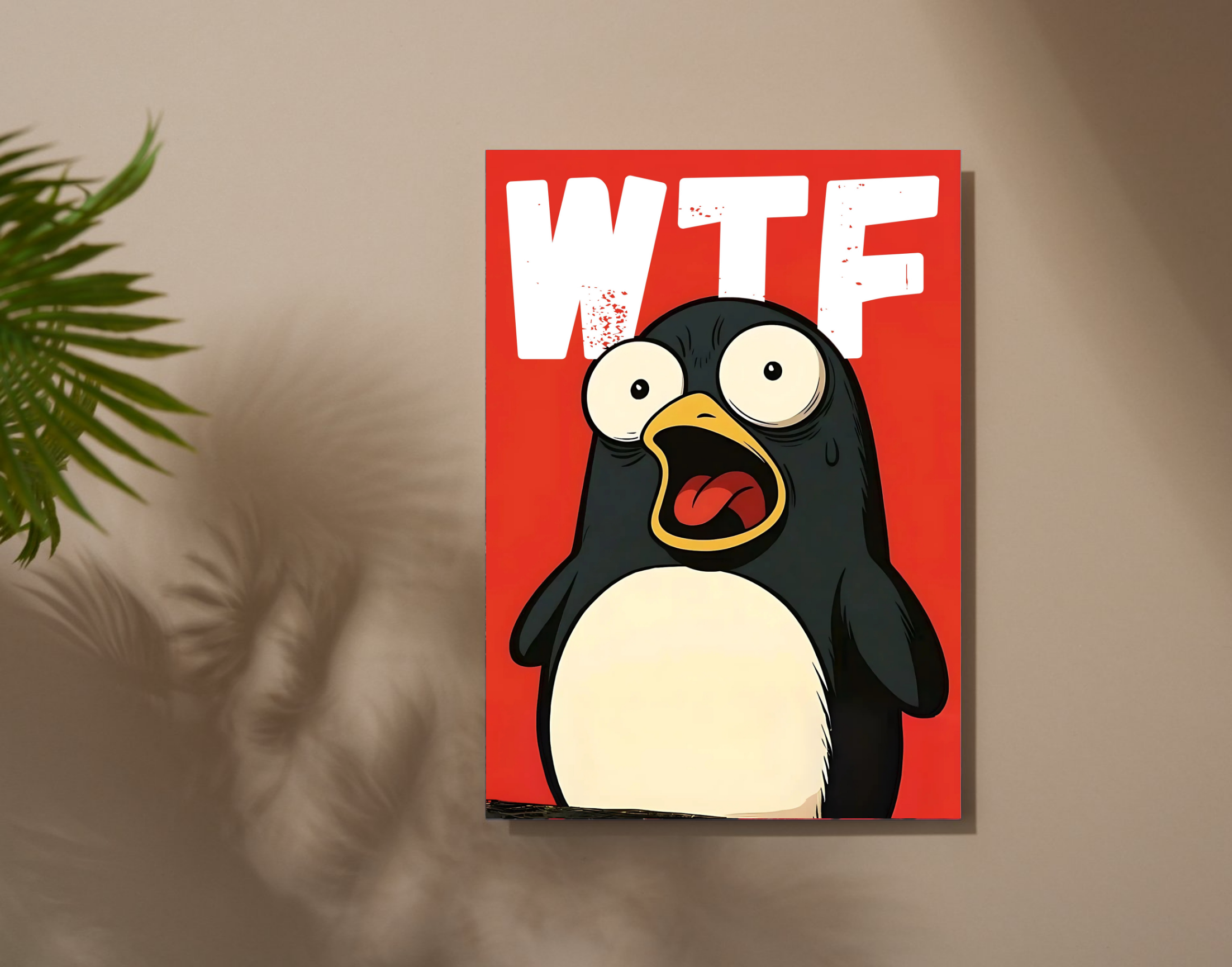 "WTF - Dog In The Wild"- Shiny & Sturdy Metallic Poster  Art That Pops & Sticks
