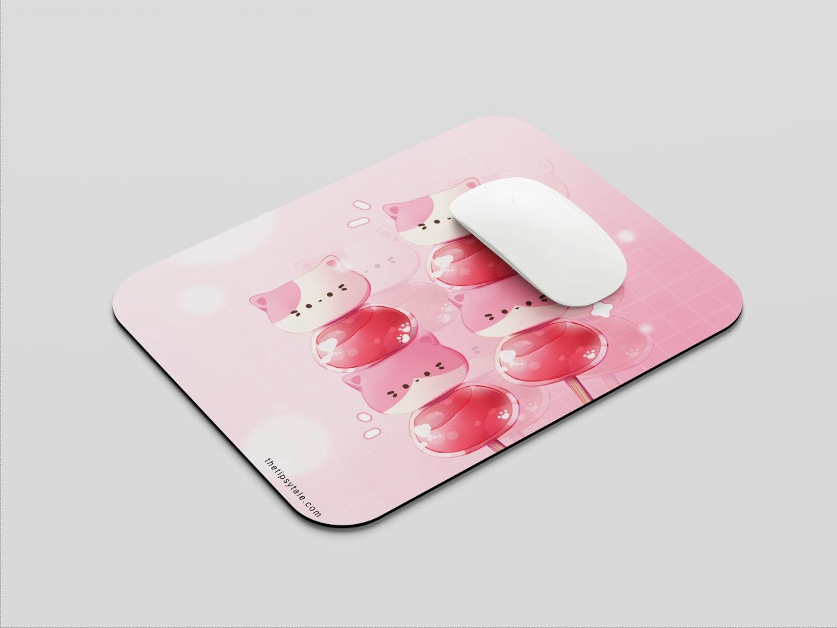 "KAWAII CANDY PINK" Mousepad Enhance Your Workspace with Style
