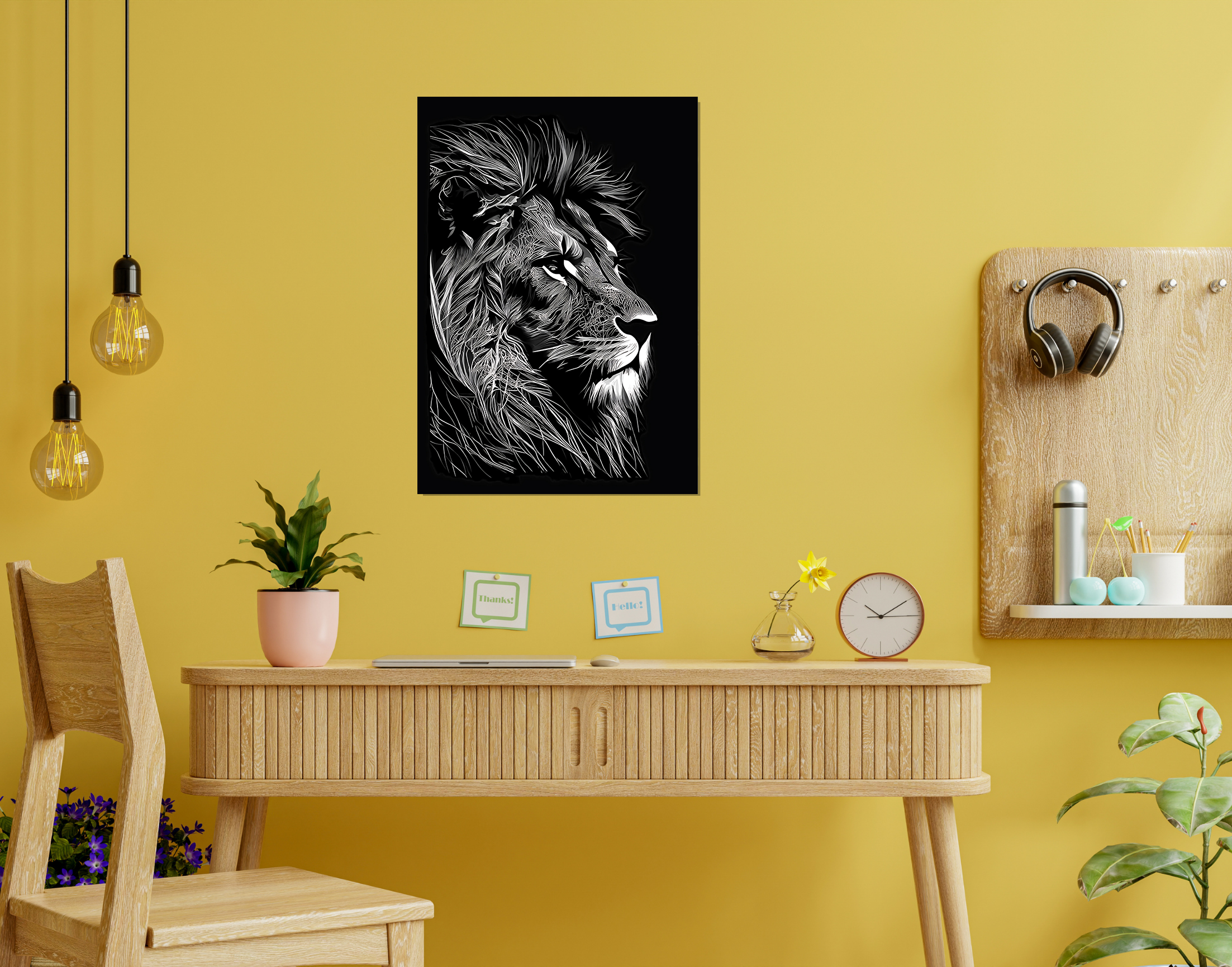 "Lion King"- Shiny & Sturdy Metallic Poster  Art That Pops & Sticks