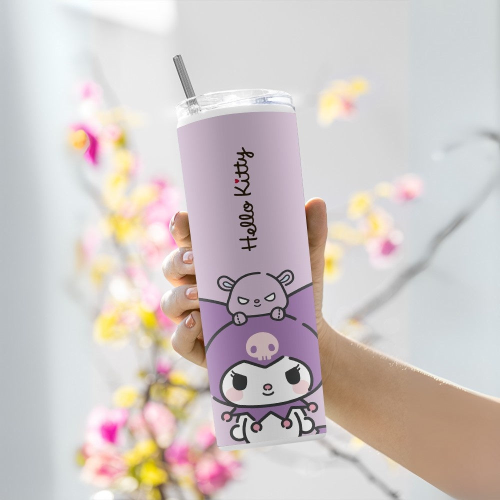 "Hello Kitty: Kuromi Halloween" Tumbler with Metal Straw
