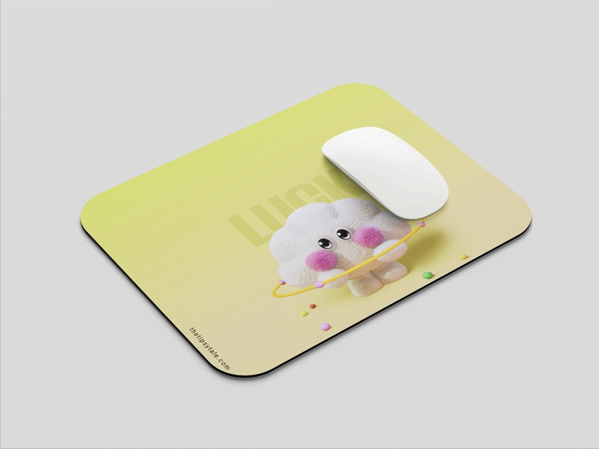 "Fluffy White: Honor Magic Mobile" Mousepad Enhance Your Workspace with Style
