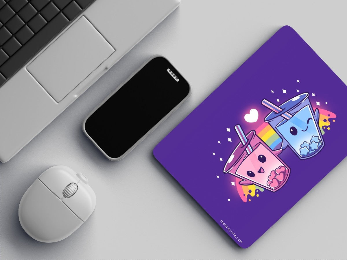 "KAWAII BUBBLE TEA " Mousepad Enhance Your Workspace with Style