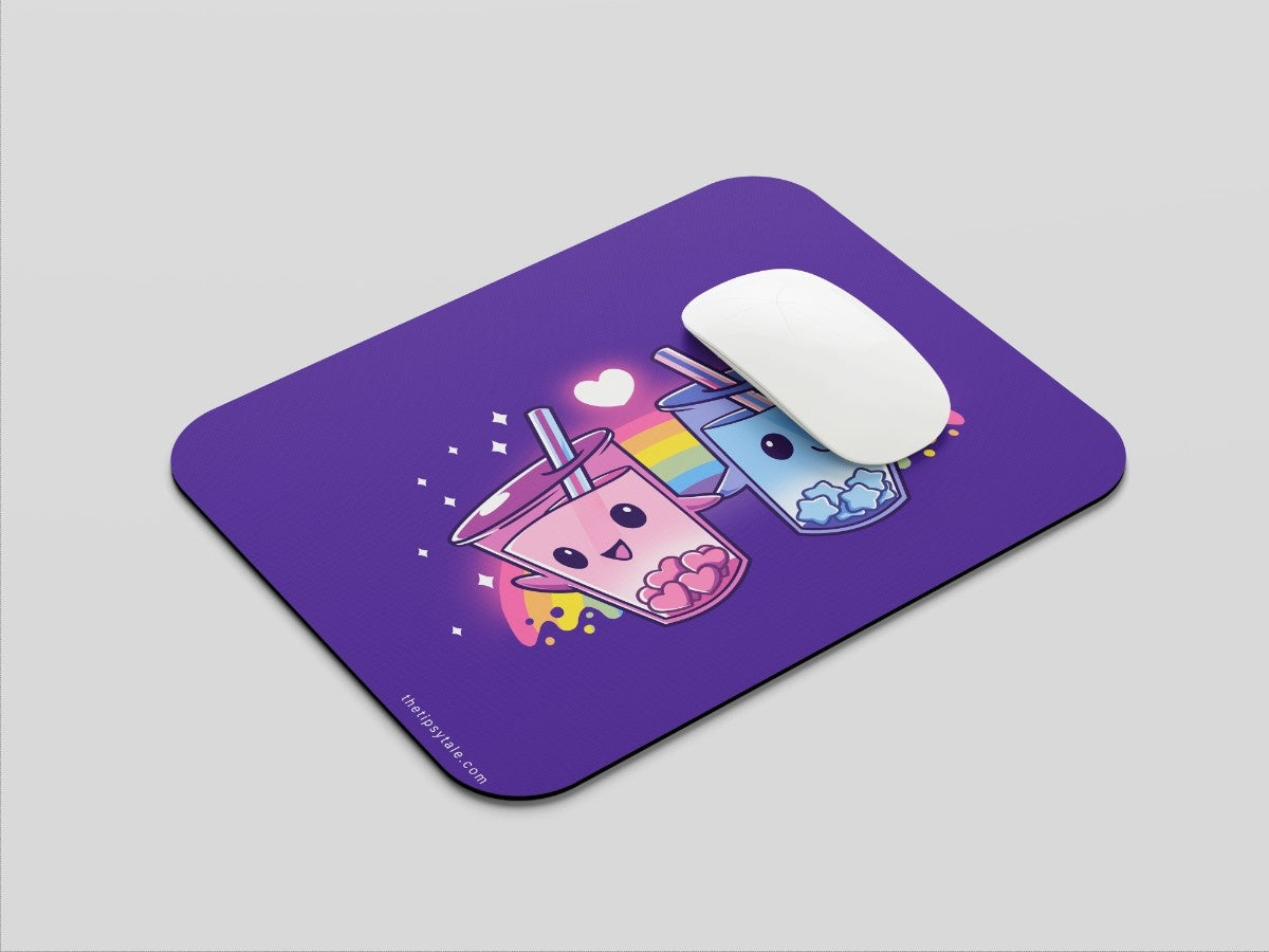 "KAWAII BUBBLE TEA " Mousepad Enhance Your Workspace with Style