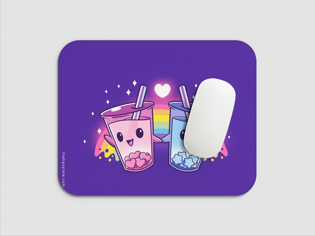 "KAWAII BUBBLE TEA " Mousepad Enhance Your Workspace with Style