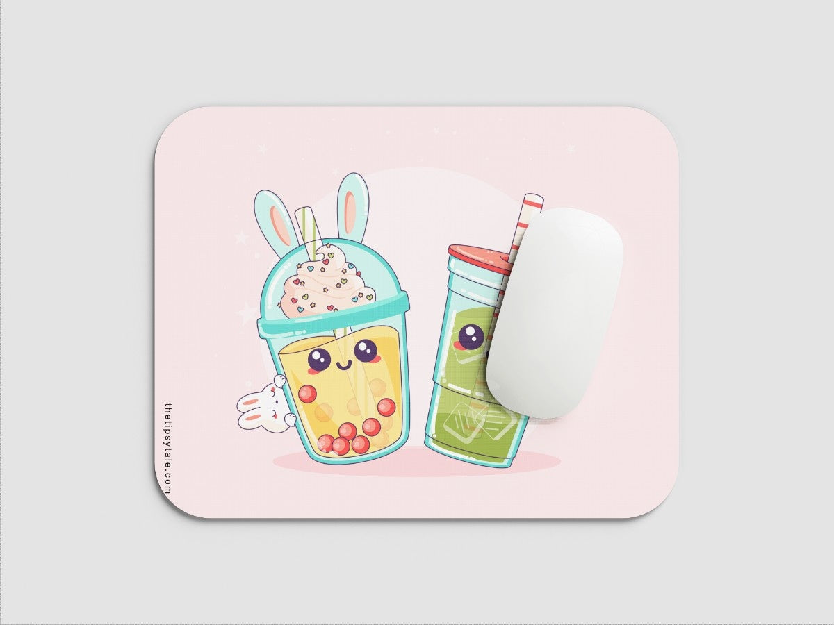 "Kawaii bubble tea Kawaii boba tea " Mousepad Enhance Your Workspace with Style