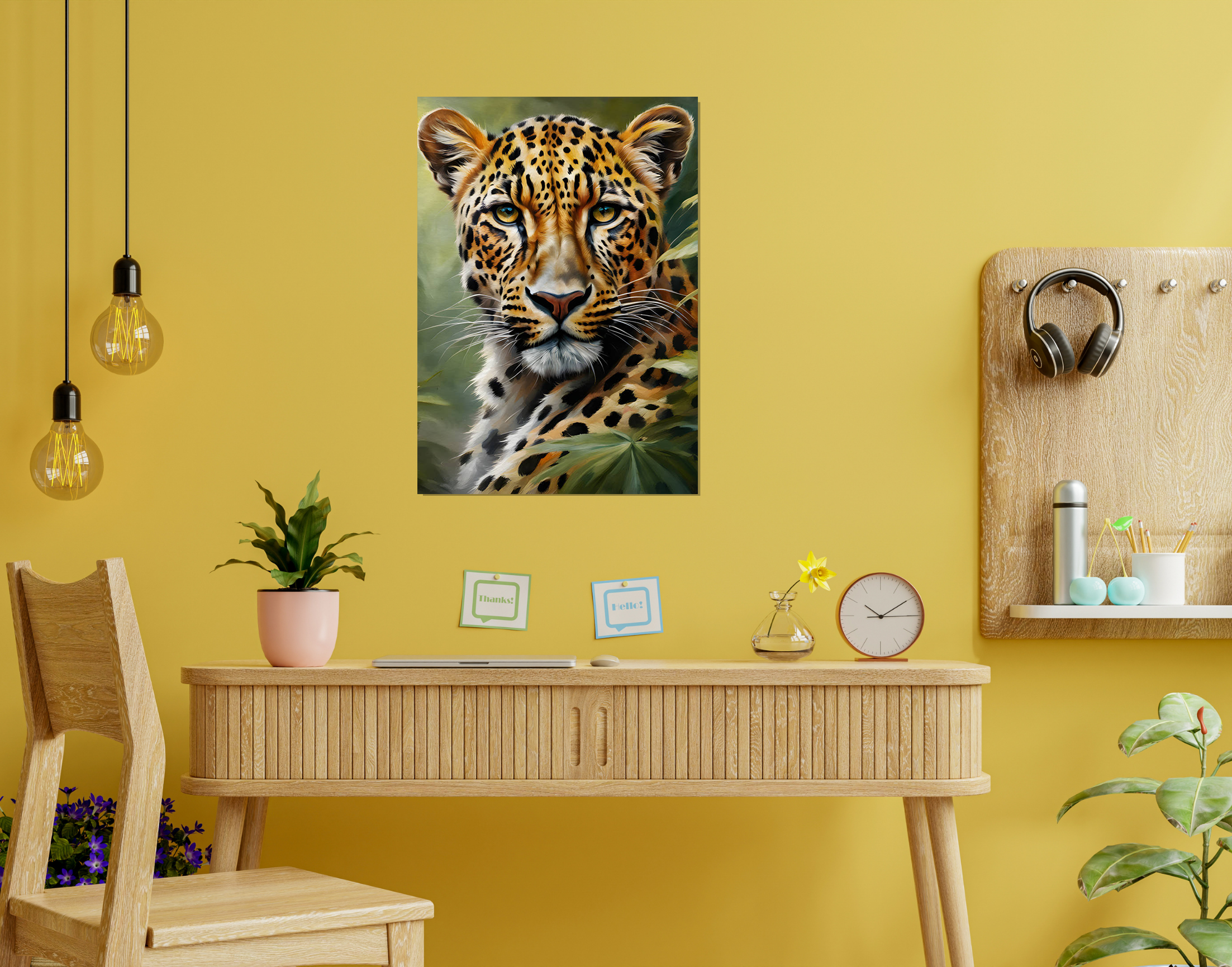 "Cheetah Photography"- Shiny & Sturdy Metallic Poster  Art That Pops & Sticks