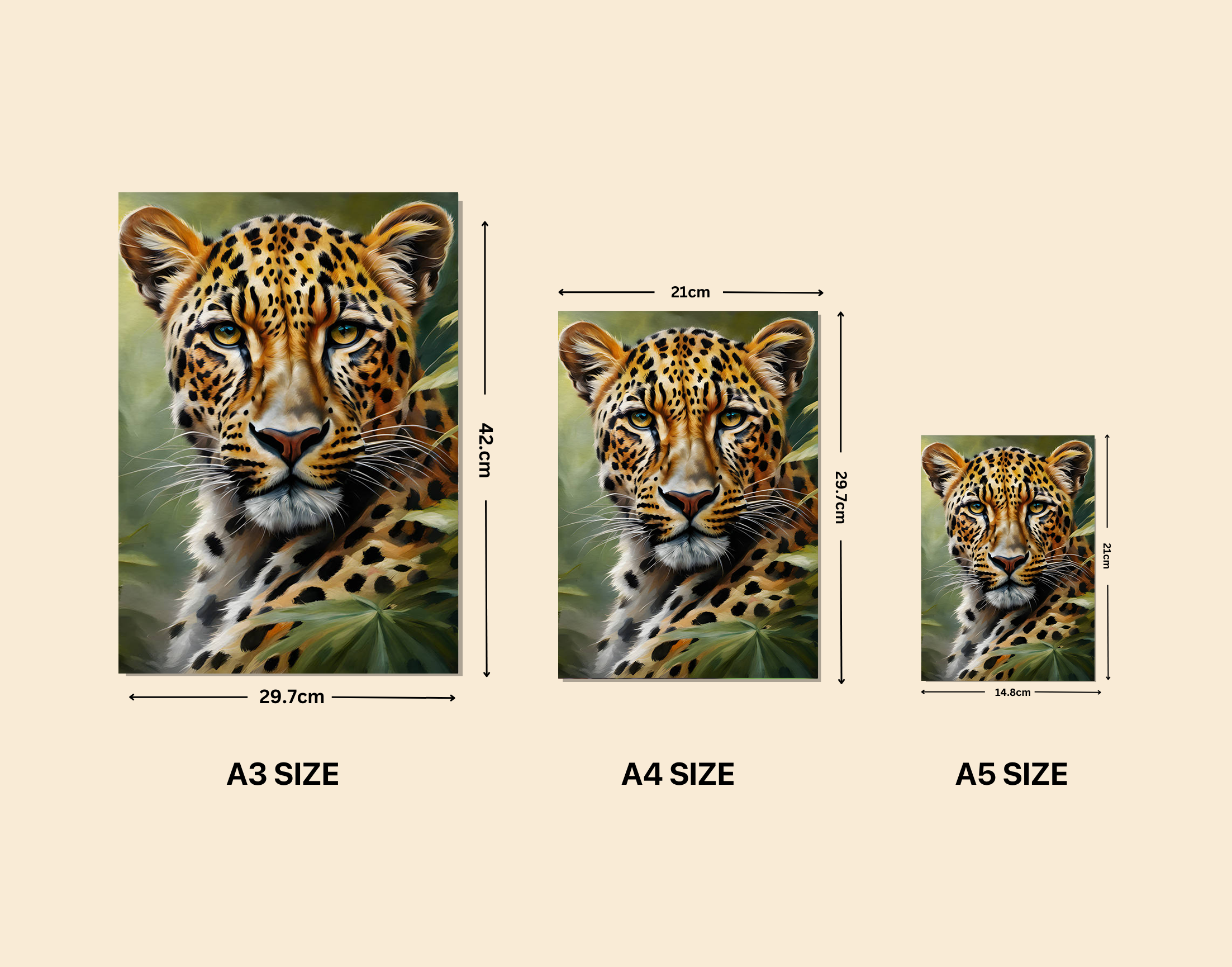 "Cheetah Photography"- Shiny & Sturdy Metallic Poster  Art That Pops & Sticks