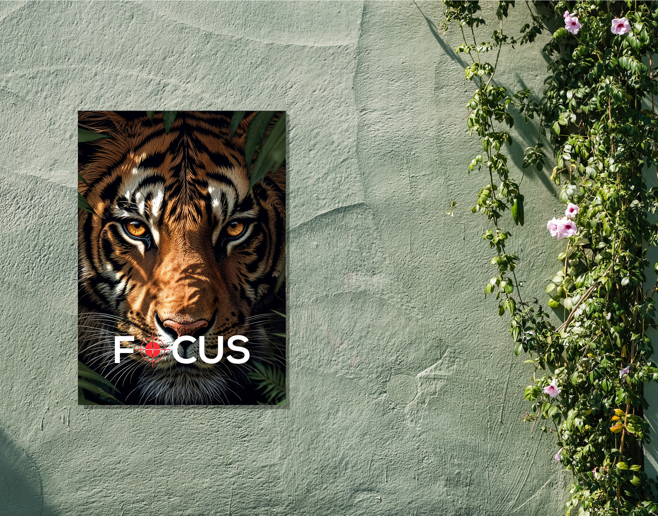 "FOCUS: TIGER"- Shiny & Sturdy Metallic Poster  Art That Pops & Sticks