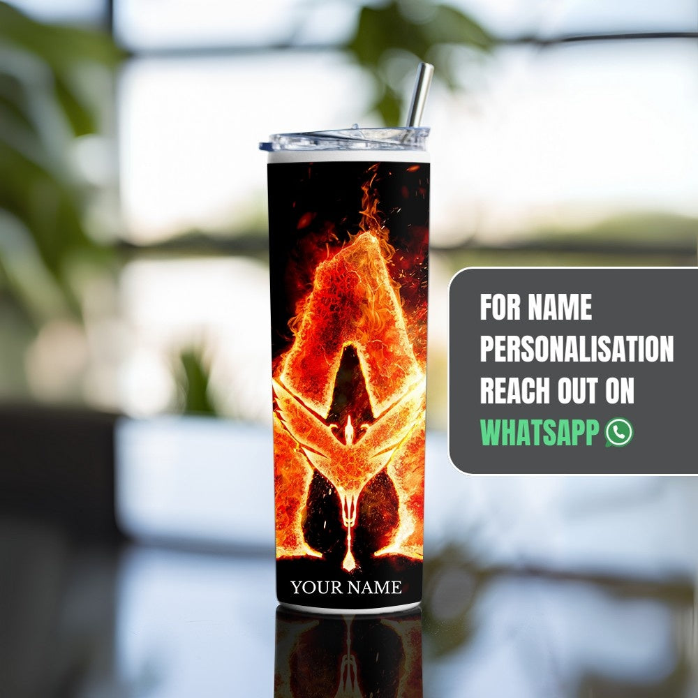 "Avatar: Fire and Ash" Tumbler with Metal Straw