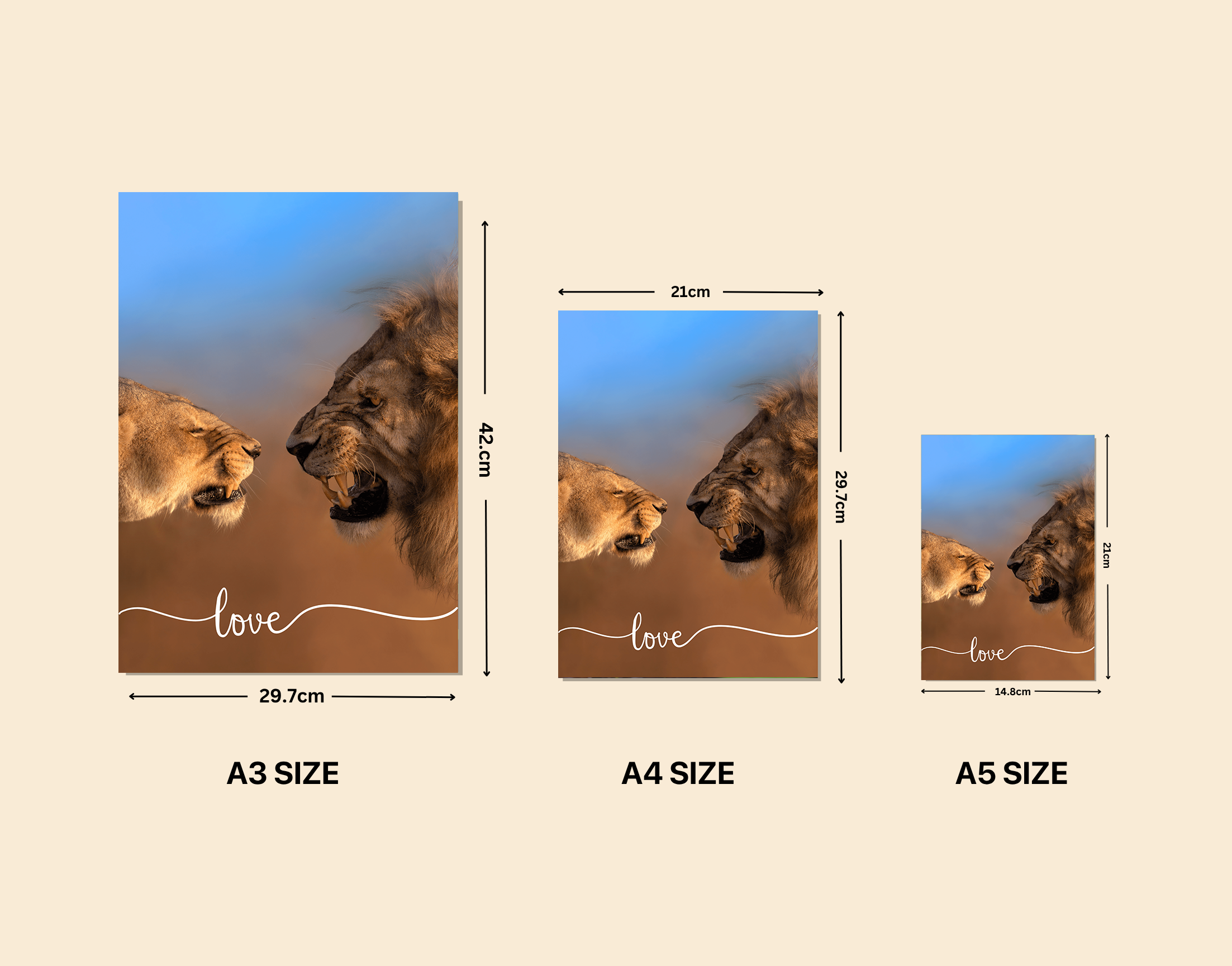 "Animal Lover- Wild Animal Edition"- Shiny & Sturdy Metallic Poster  Art That Pops & Sticks