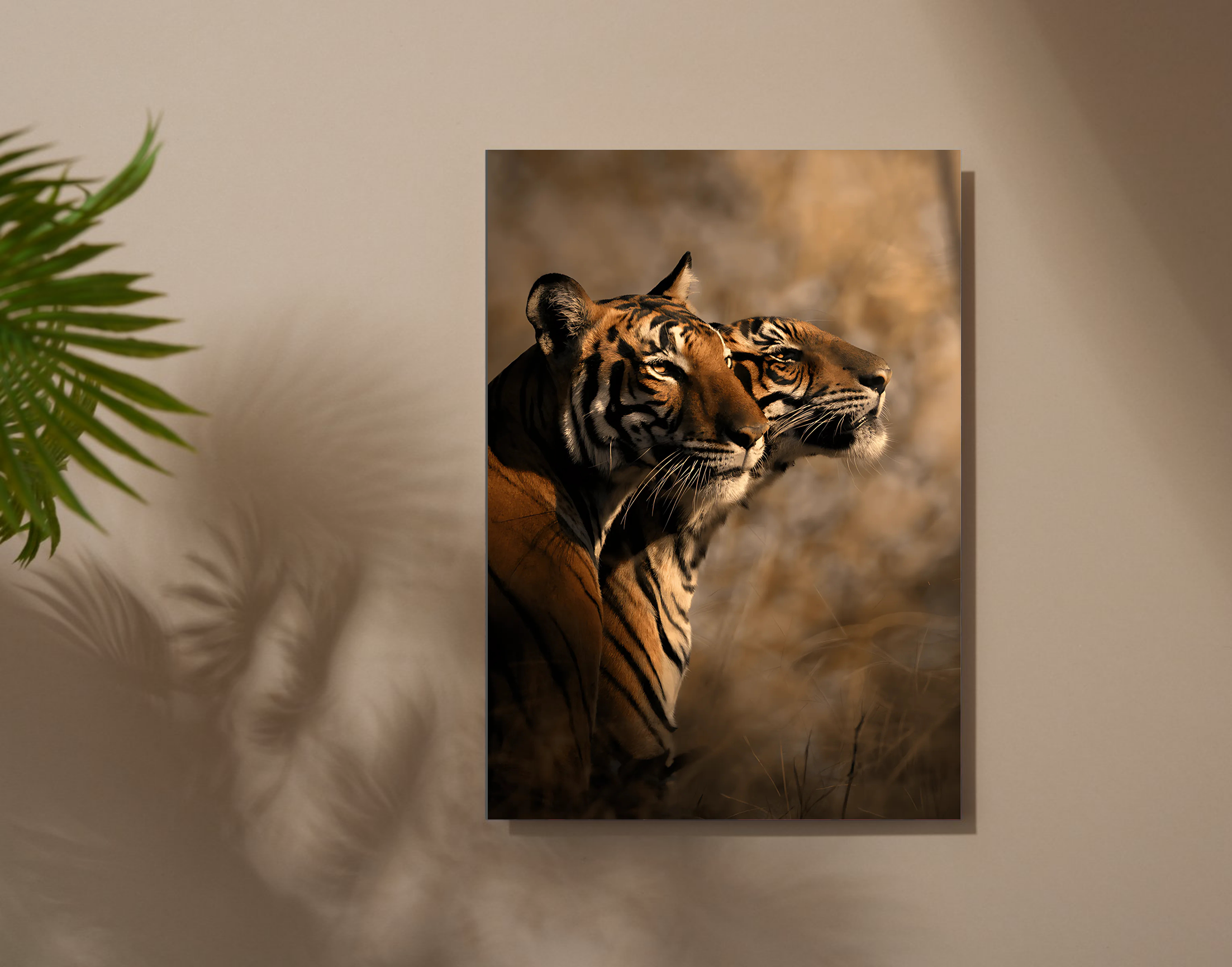 "Animal Love-Tiger Love"- Shiny & Sturdy Metallic Poster  Art That Pops & Sticks