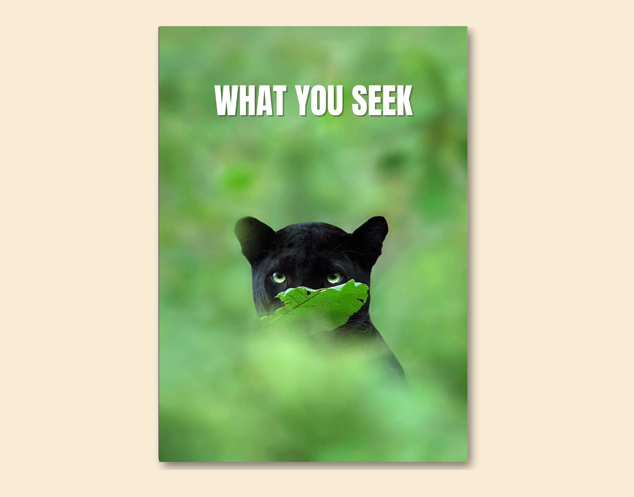 "Black Panther- What You Seek"- Shiny & Sturdy Metallic Poster  Art That Pops & Sticks