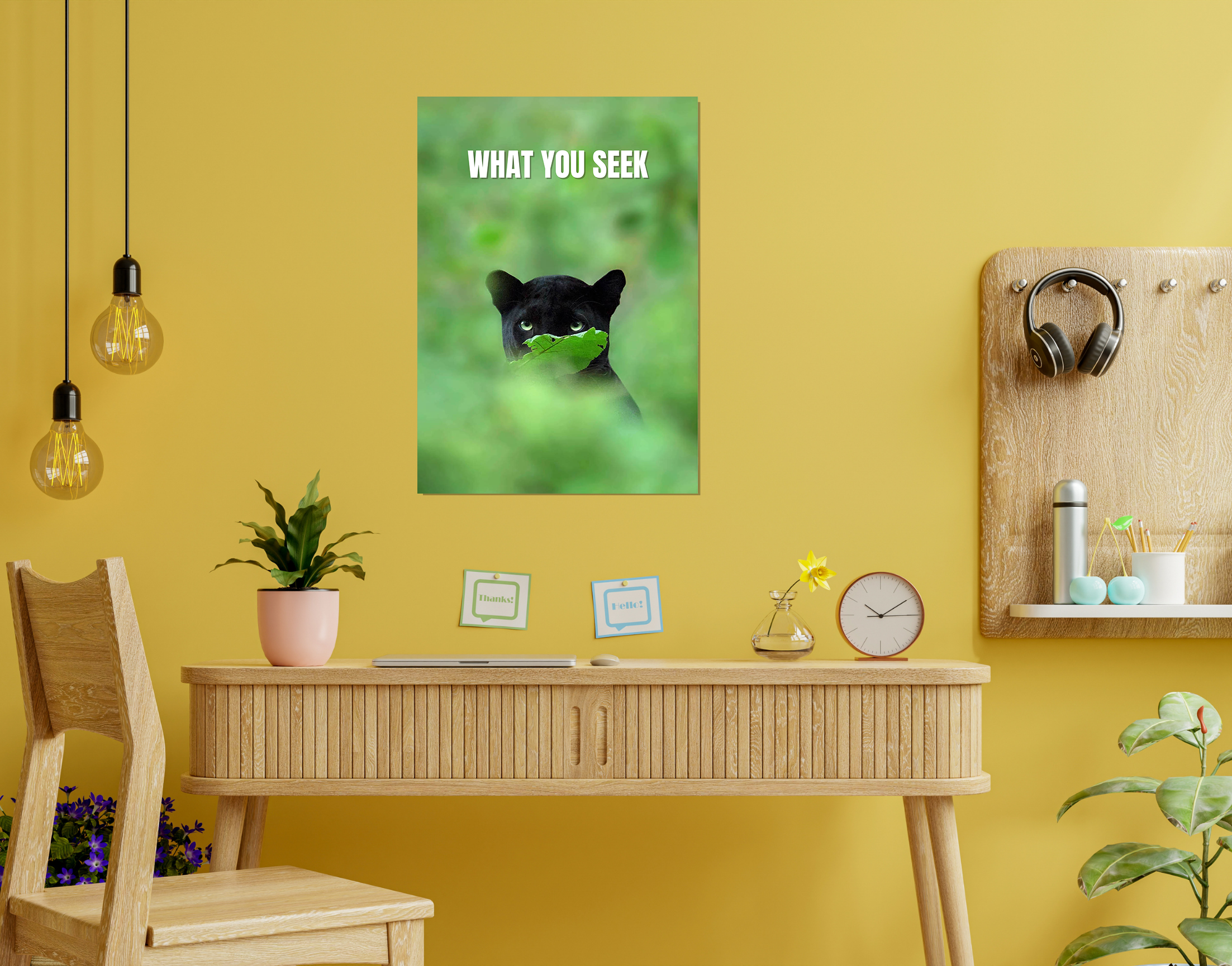 "Black Panther- What You Seek"- Shiny & Sturdy Metallic Poster  Art That Pops & Sticks