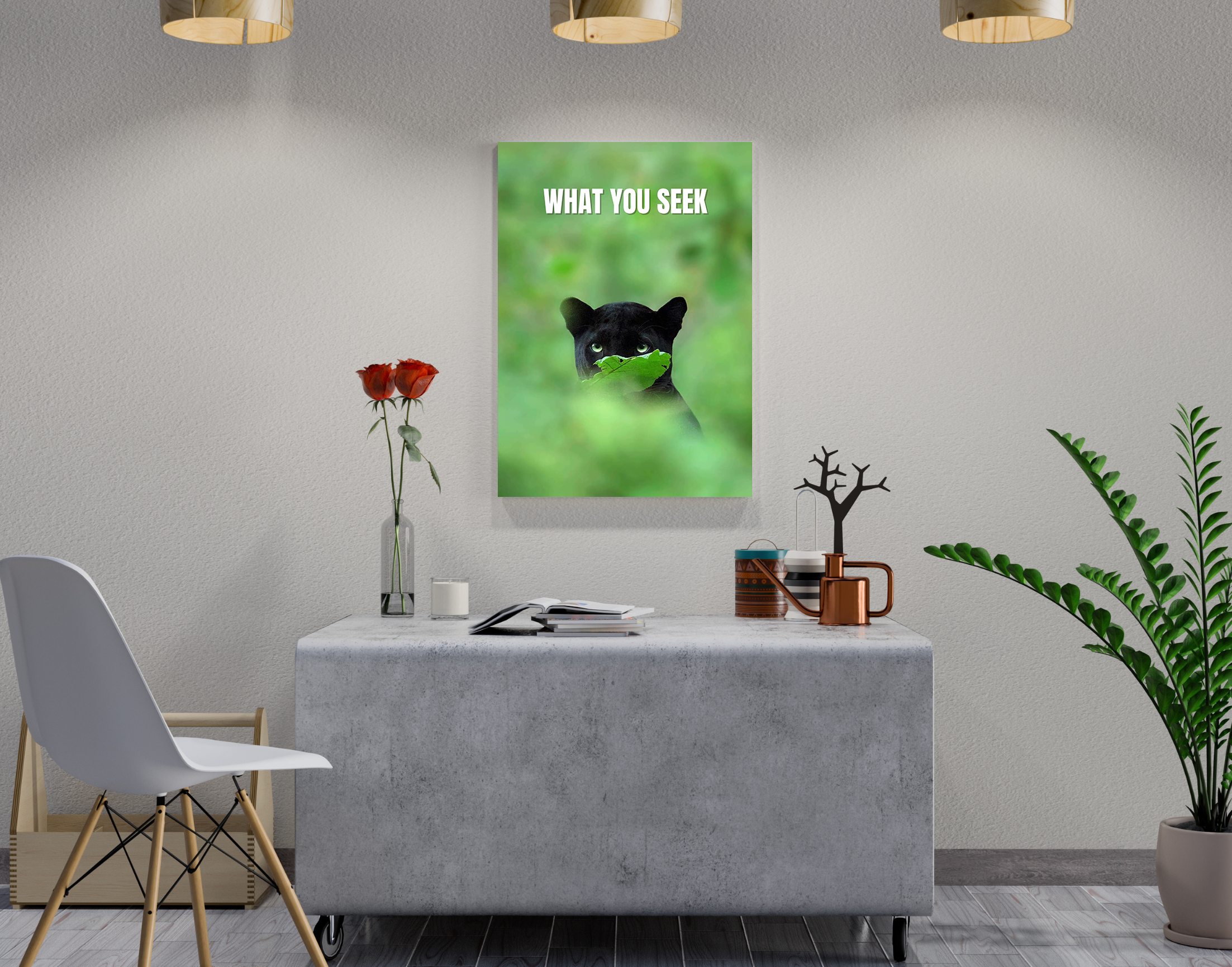 "Black Panther- What You Seek"- Shiny & Sturdy Metallic Poster  Art That Pops & Sticks