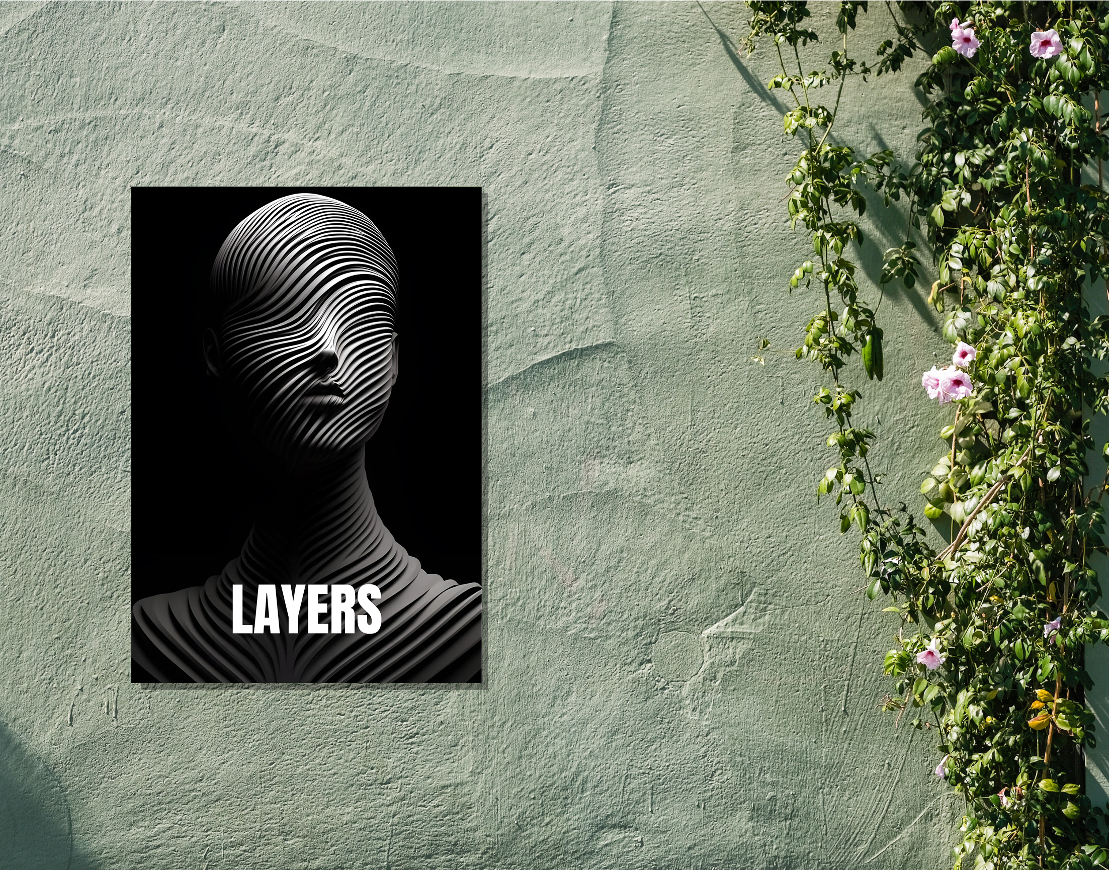 "Metallic Layers"- Shiny & Sturdy Metallic Poster  Art That Pops & Sticks