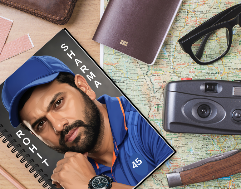 "ROHIT SHARMA: CRICKET FANDOM" -Elegant & Inspiring Diary for Daily Reflection