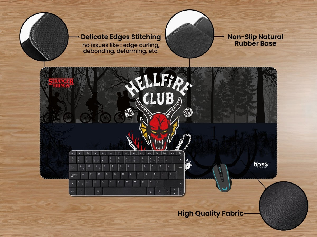"HELFIRE CLUB - STRANGER THINGS" Gaming Mousepad Elevate Your Gaming Experience