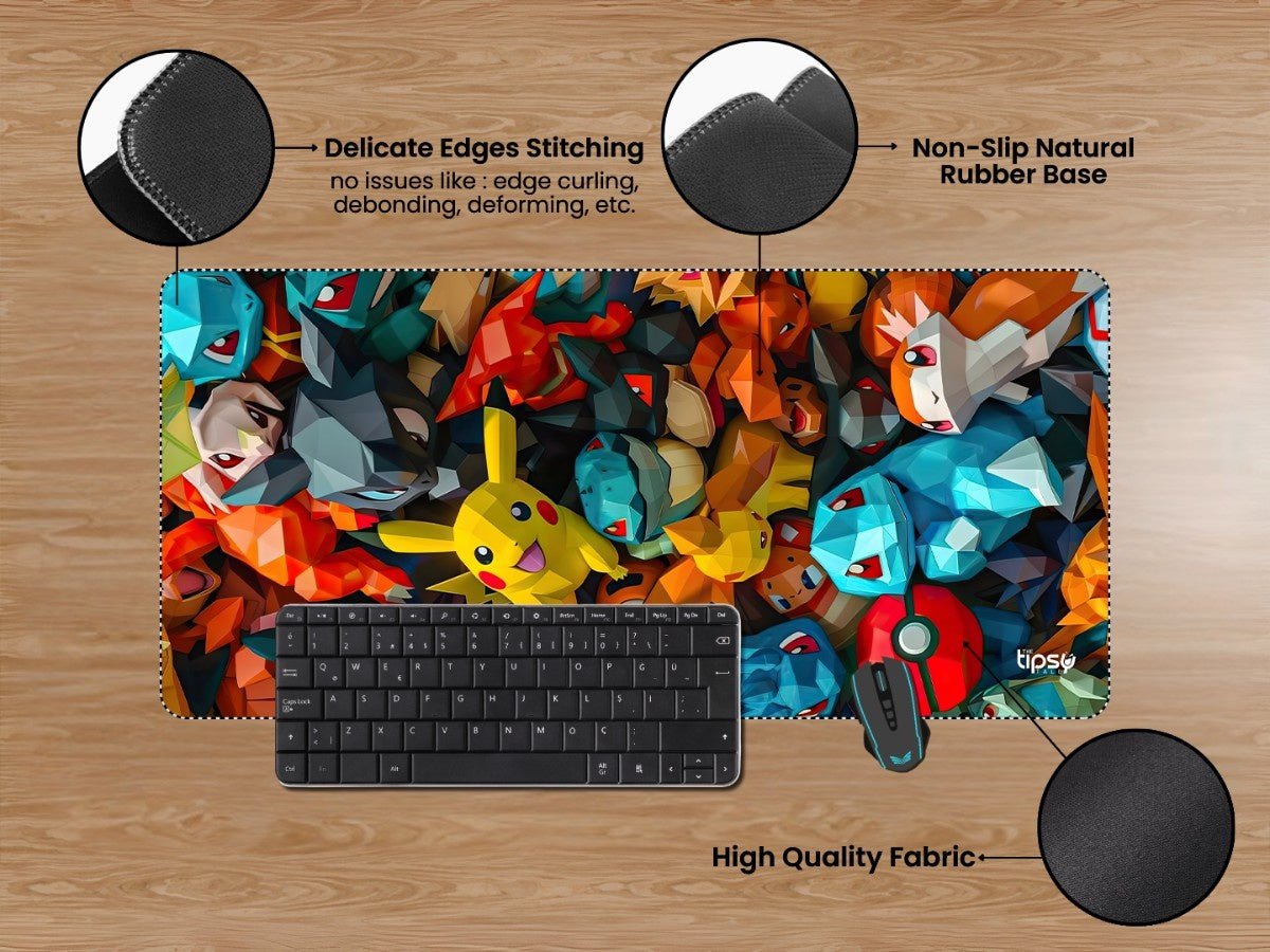 " POKEMON ABSTRACT ART" Gaming Mousepad Elevate Your Gaming Experience