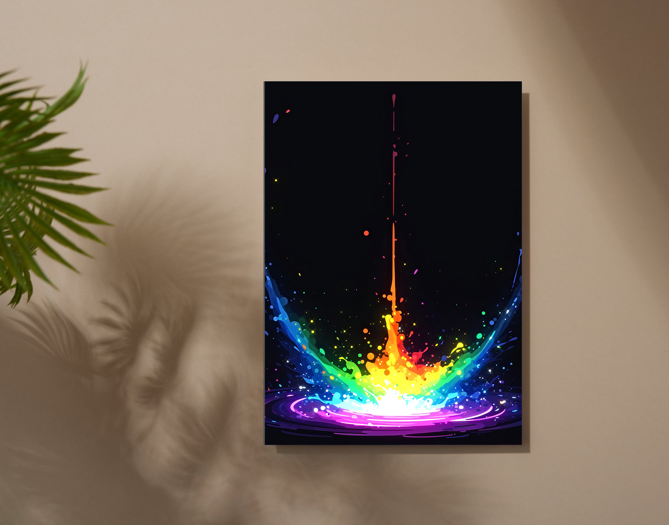 "Paint Splash"- Shiny & Sturdy Metallic Poster  Art That Pops & Sticks