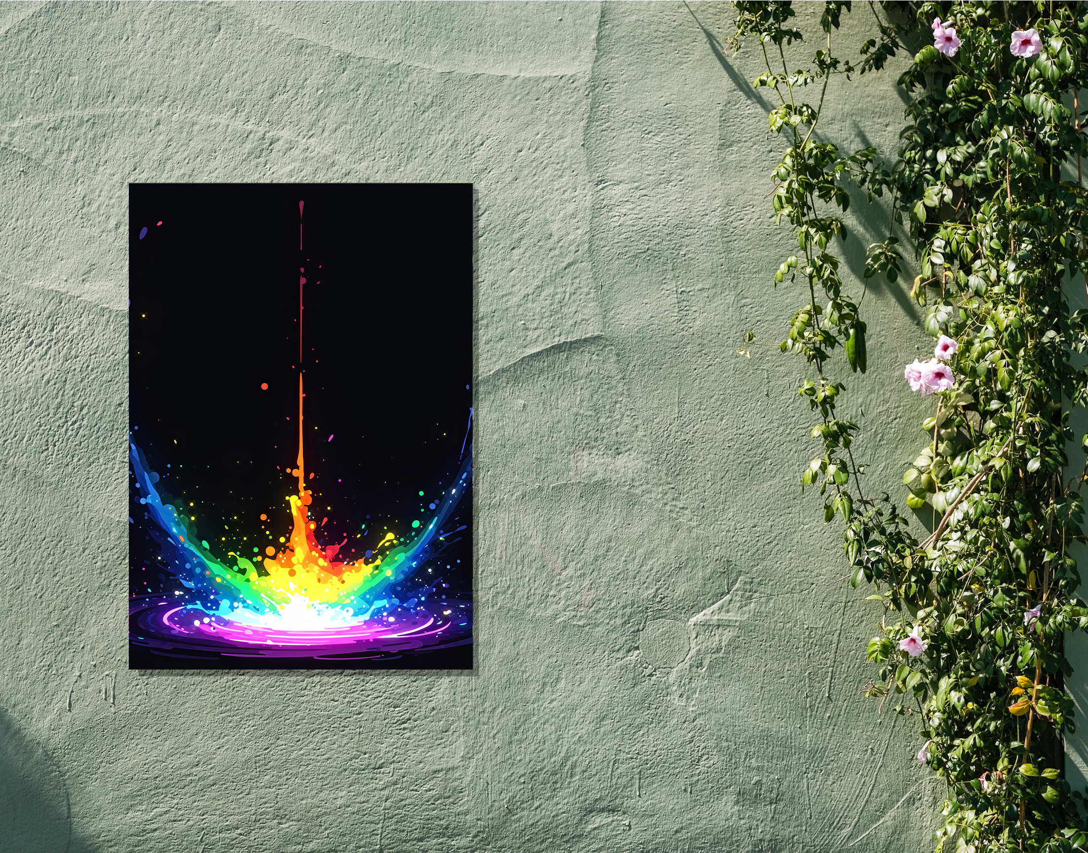 "Paint Splash"- Shiny & Sturdy Metallic Poster  Art That Pops & Sticks