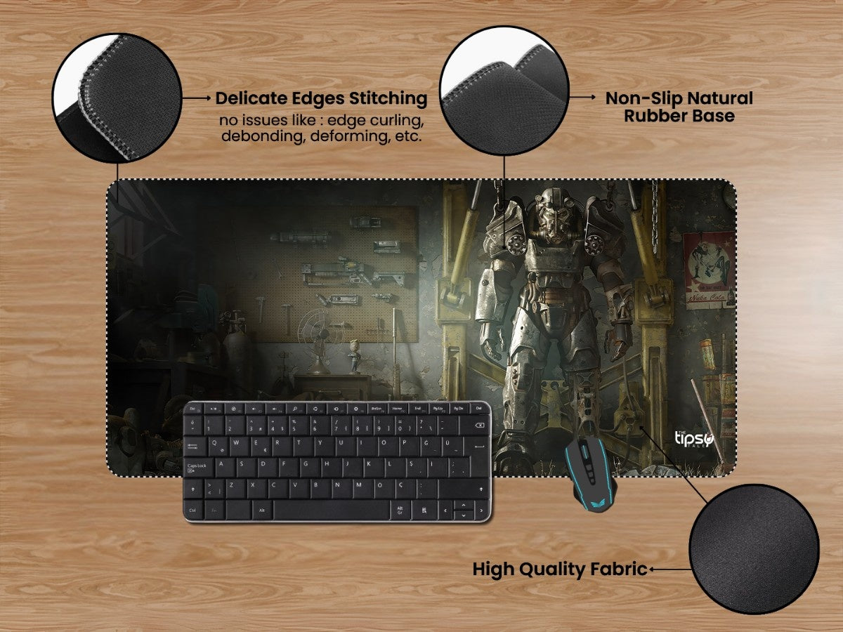 "FALLOUT 4 - POWER ARMOUR" Gaming Mousepad Elevate Your Gaming Experience