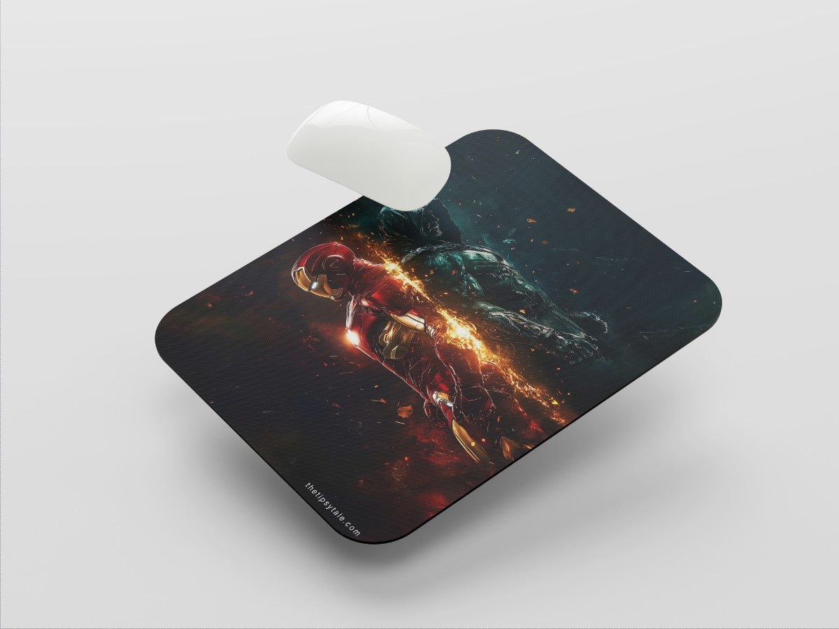 "Iron Man vs Doctor Doom" Mousepad Enhance Your Workspace with Style