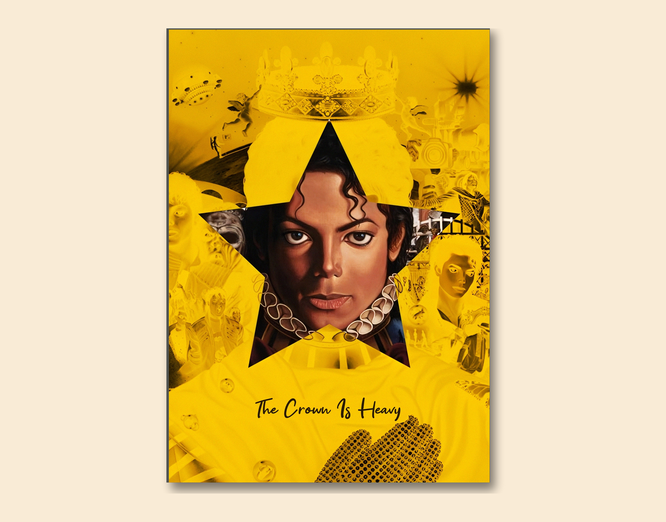 "Michael Jackson - The Crown Is Heavy"- Shiny & Sturdy Metallic Poster  Art That Pops & Sticks