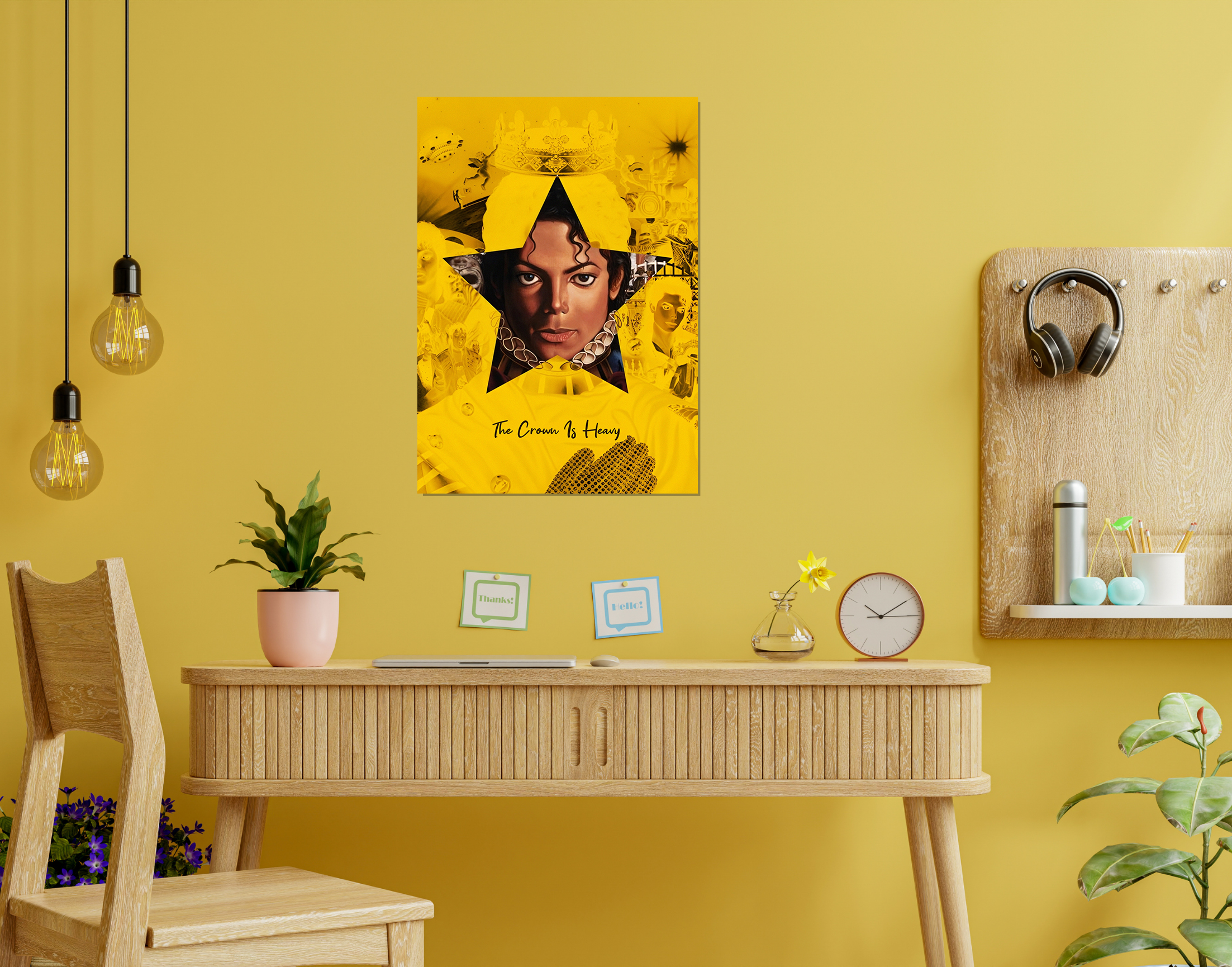 "Michael Jackson - The Crown Is Heavy"- Shiny & Sturdy Metallic Poster  Art That Pops & Sticks