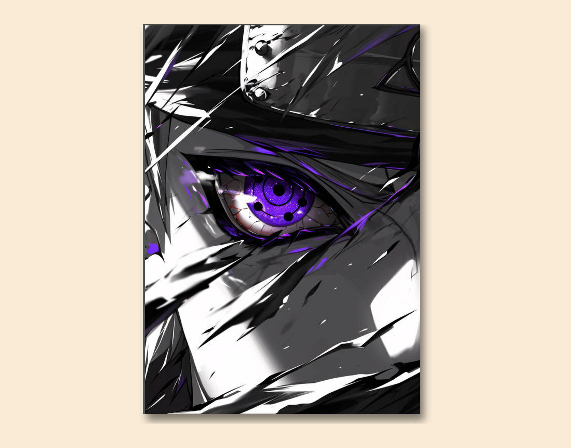 "Naruto- The Eye"- Shiny & Sturdy Metallic Poster  Art That Pops & Sticks