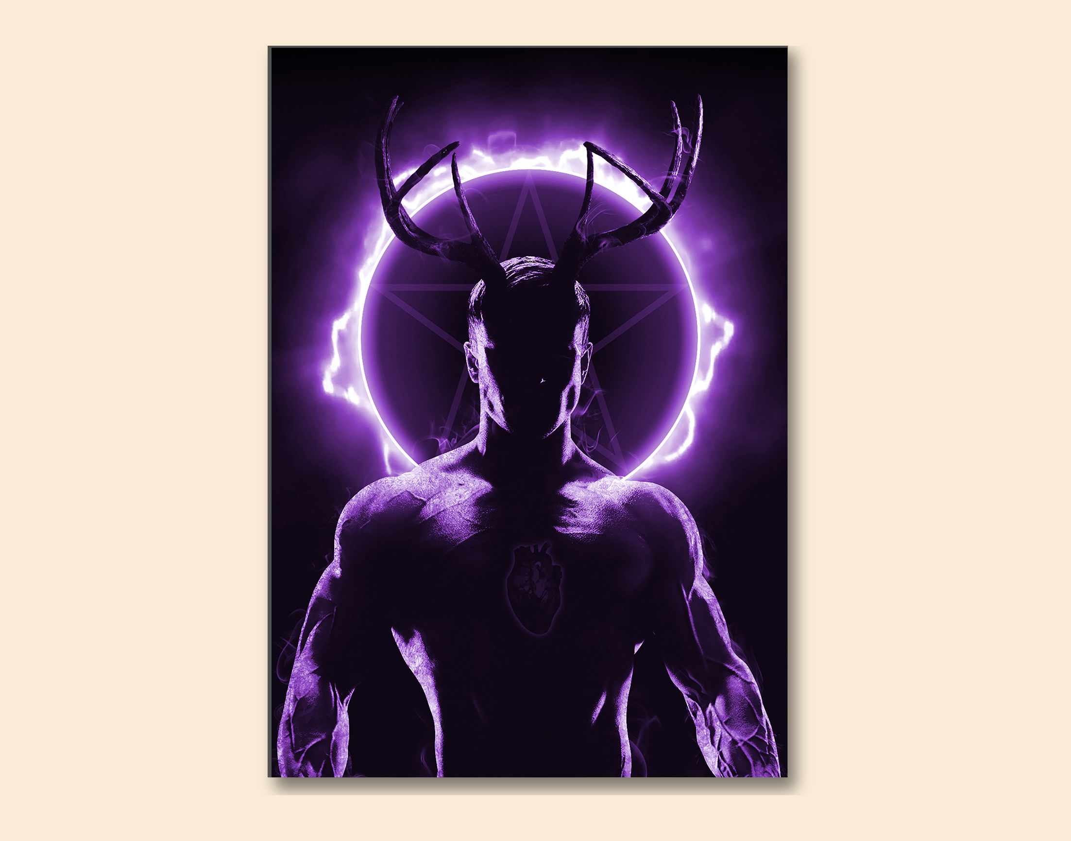 "Alpha Male"- Shiny & Sturdy Metallic Poster  Art That Pops & Sticks