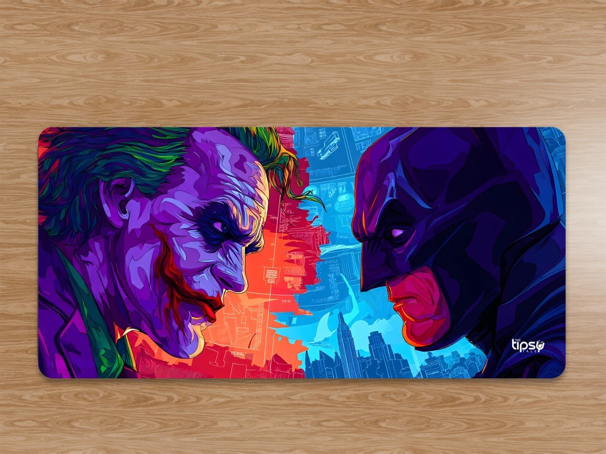 "Batman x Joker: Chaos vs Justice" Gaming Mousepad Elevate Your Gaming Experience