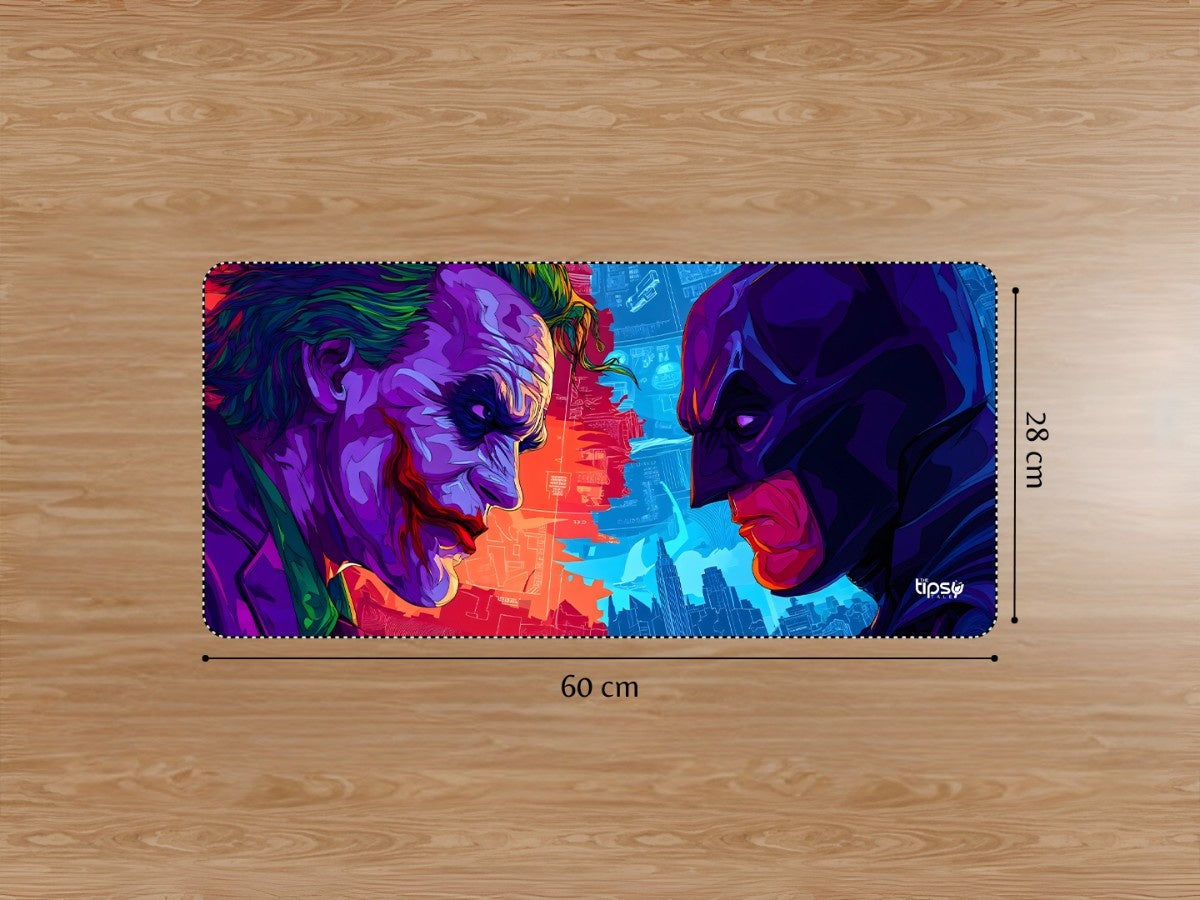 "Batman x Joker: Chaos vs Justice" Gaming Mousepad Elevate Your Gaming Experience