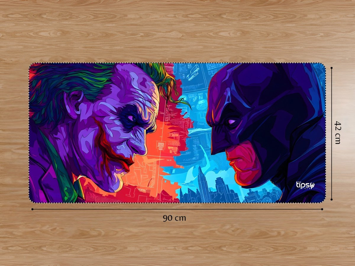 "Batman x Joker: Chaos vs Justice" Gaming Mousepad Elevate Your Gaming Experience