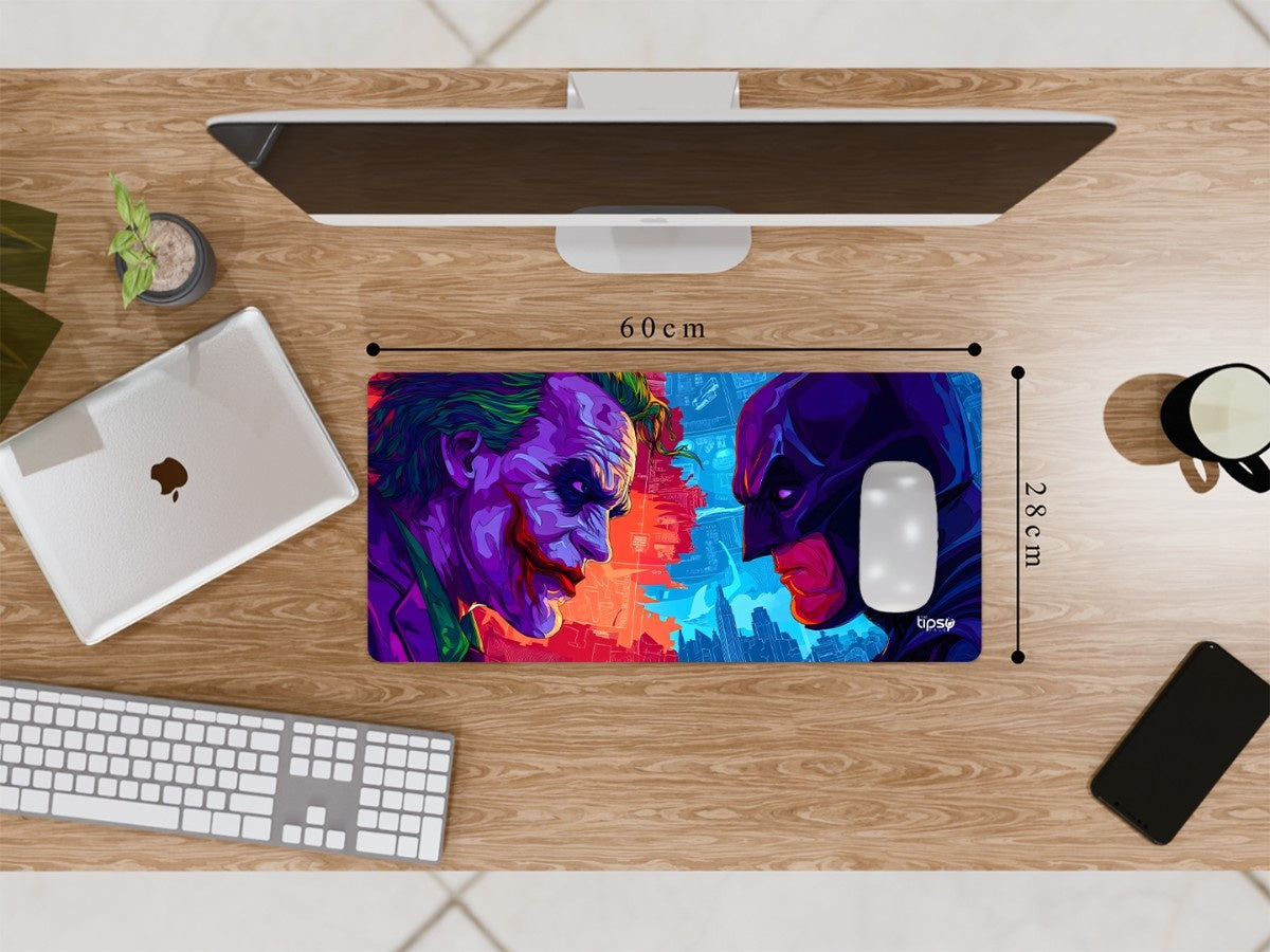 "Batman x Joker: Chaos vs Justice" Gaming Mousepad Elevate Your Gaming Experience