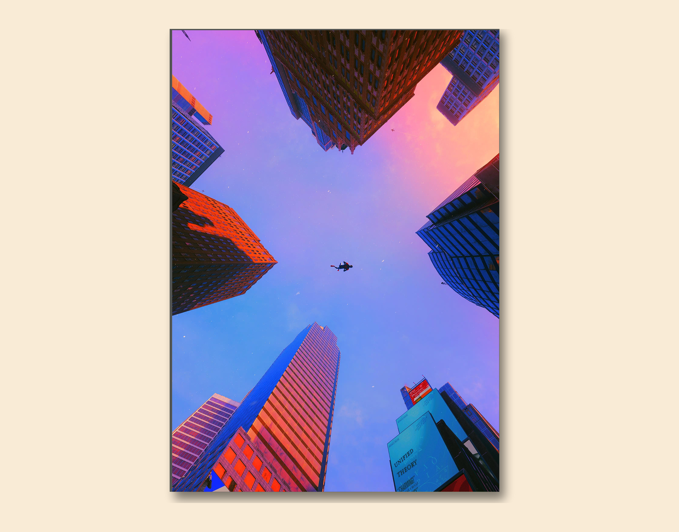 "Reach the Skies-Building Version"- Shiny & Sturdy Metallic Poster  Art That Pops & Sticks