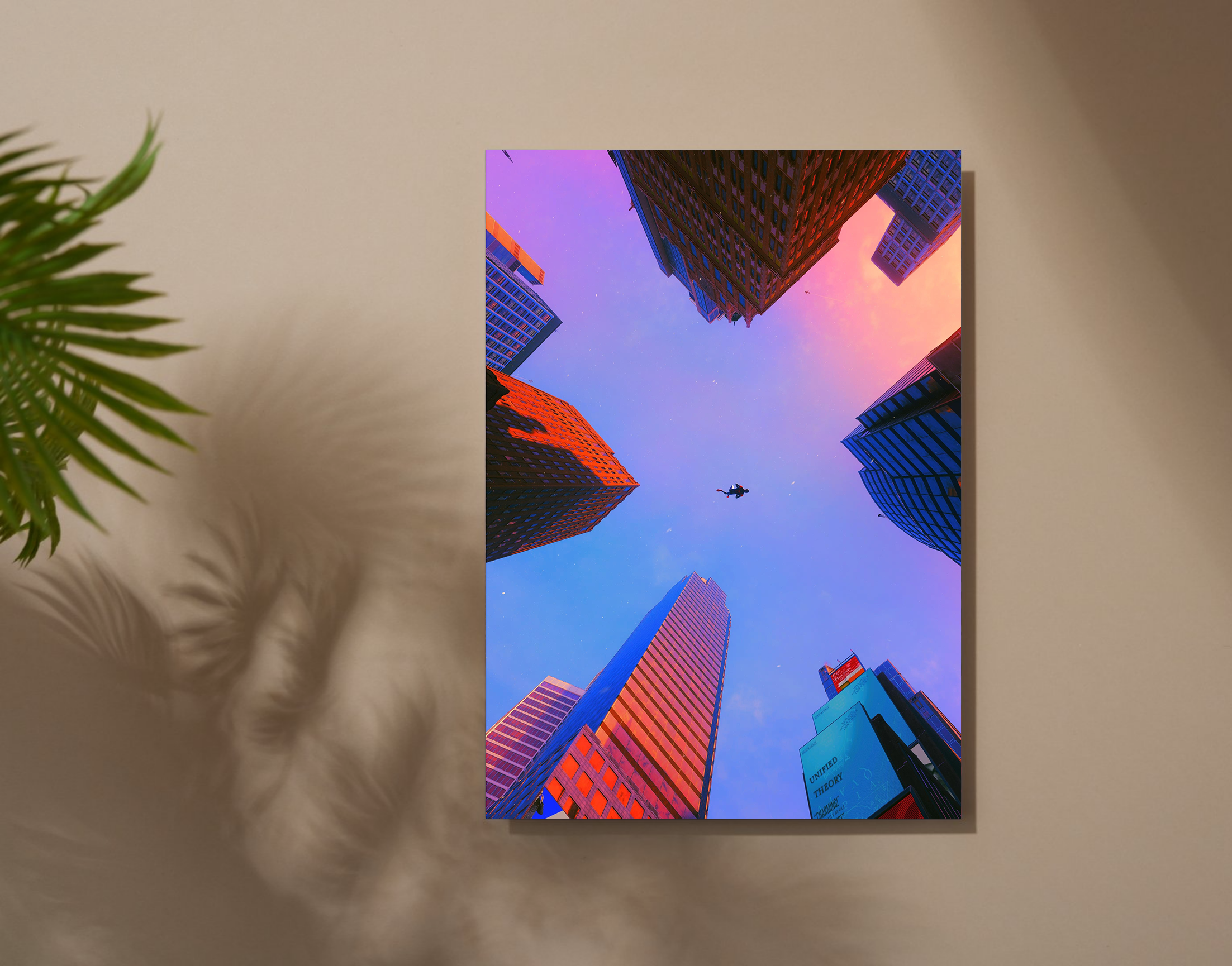 "Reach the Skies-Building Version"- Shiny & Sturdy Metallic Poster  Art That Pops & Sticks
