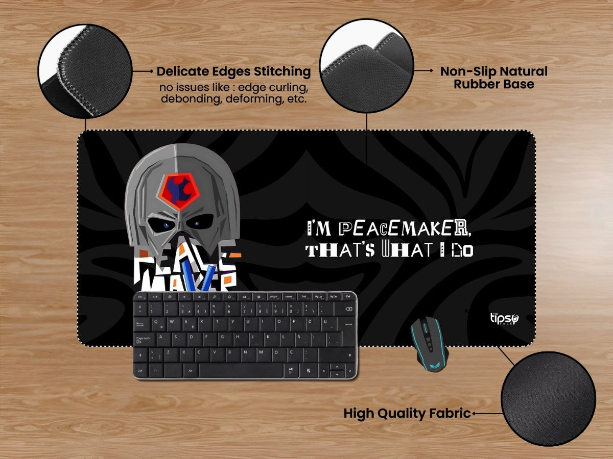 "PEACE MAKER MOTTO" Gaming Mousepad Elevate Your Gaming Experience