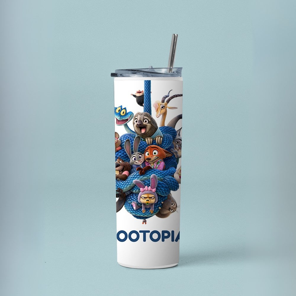 "Zootopia " Tumbler with Metal Straw