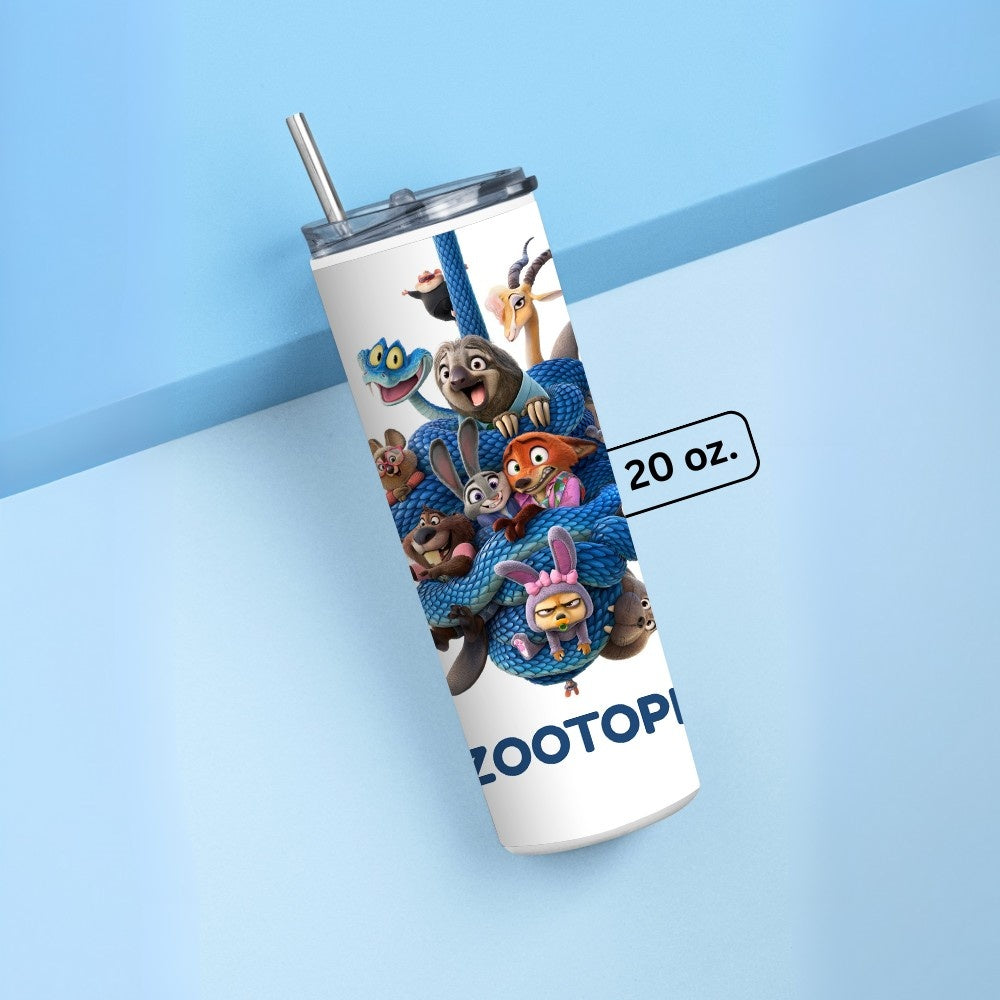 "Zootopia " Tumbler with Metal Straw
