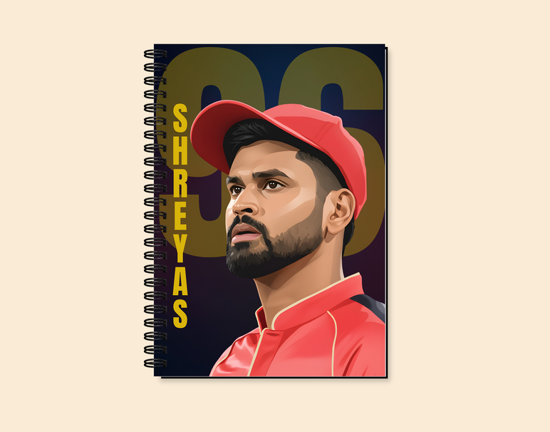 "SHREYAS IYER: CRICKET FANDOM" -Elegant & Inspiring Diary for Daily Reflection