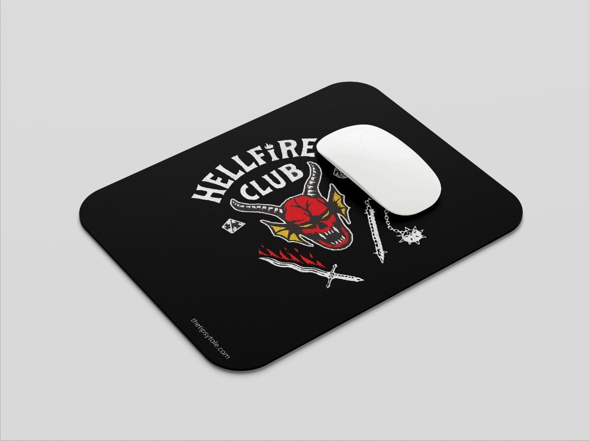 "HELFIRE CLUB - STRANGER THINGS" Mousepad Enhance Your Workspace with Style