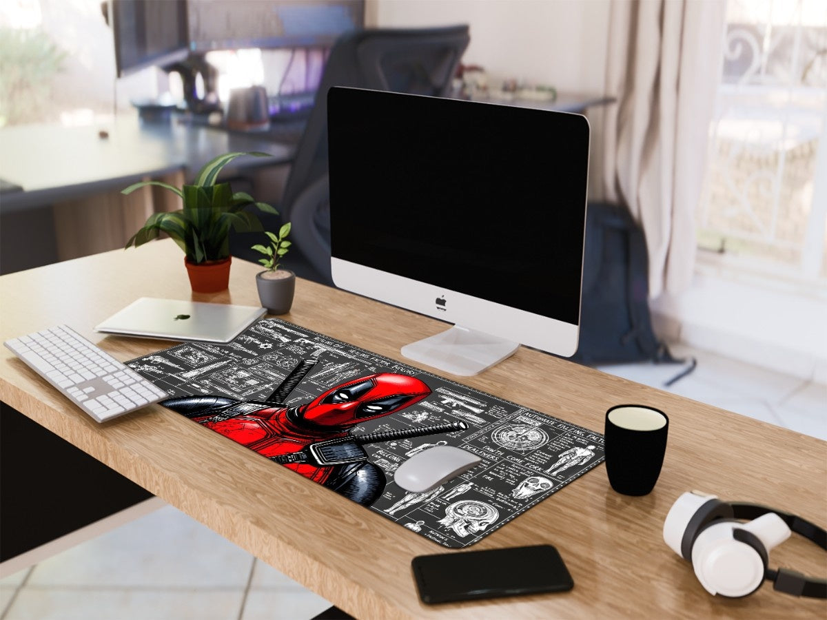 "DEADPOOL'S BLUEPRINT" Gaming Mousepad Elevate Your Gaming Experience